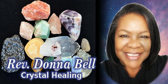 Crystal healing sessions with Rev. Donna Bell at Seeds of Wellness